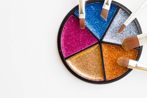 Make up glitter palette Stock Photos