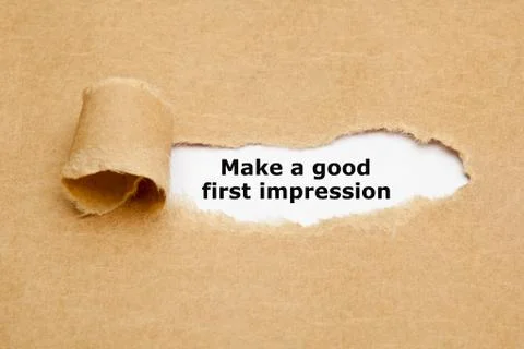 Make A Good First Impression 스톡 사진