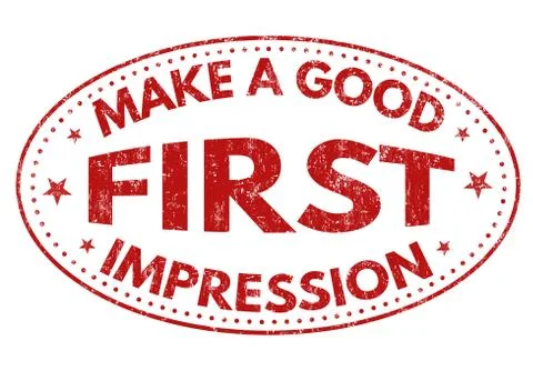 Make a good first impression sign or stamp Stock Illustration