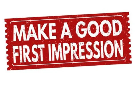 Make a good first impression sign or stamp 스톡 일러스트