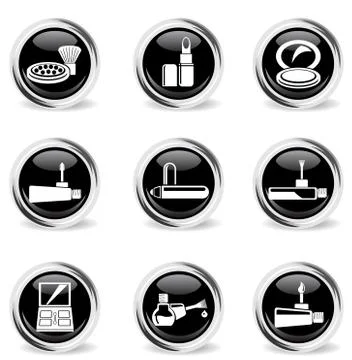 Make-up icons set Stock Illustration