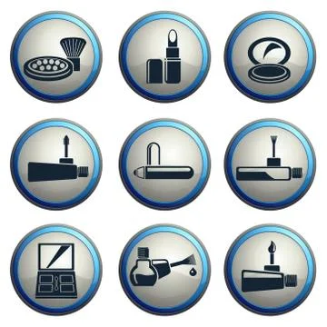 Make-up icons set Stock Illustration