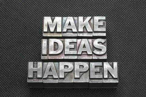Make ideas happen bm Stock Photos