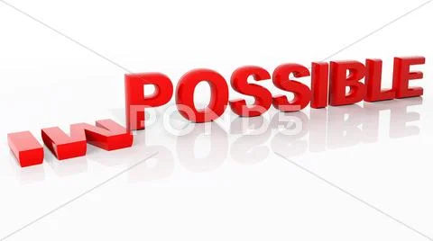 Make the impossible possible! Stock Illustration