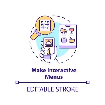 Make interactive menus concept icon イラスト素材