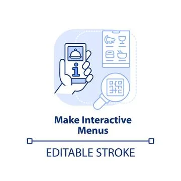 Make interactive menus light blue concept icon 스톡 일러스트