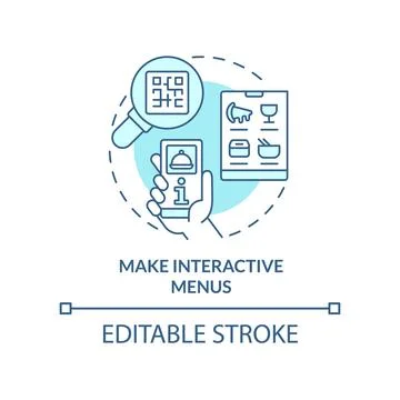 Make interactive menus turquoise concept icon イラスト素材