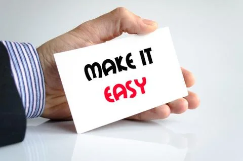 Make it easy text concept Stock Photos