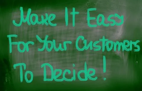 Make it easy for your customers to decide concept Stock-Illustration