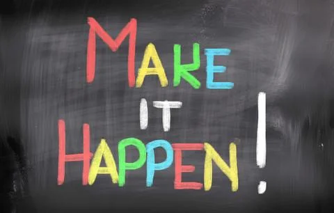 Make it happen concept Stock Illustration