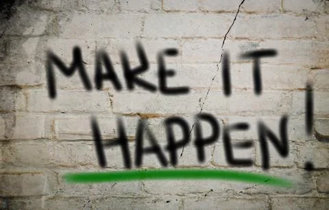 Make it happen concept Stock Illustration