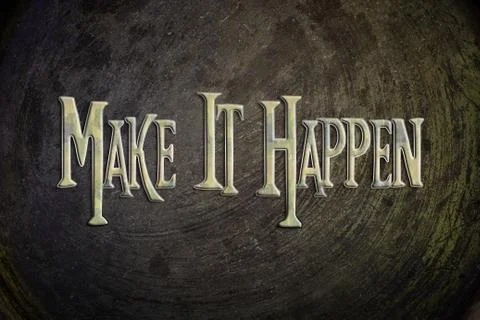 Make it happen concept Stockillustratie