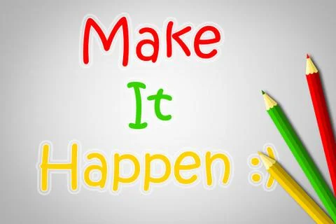 Make it happen concept Stockillustratie