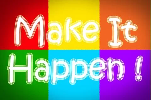 Make it happen concept Stockillustratie