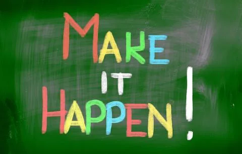 Make It Happen Concept Illustrazione stock