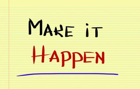 Make It Happen Concept Stock Illustration