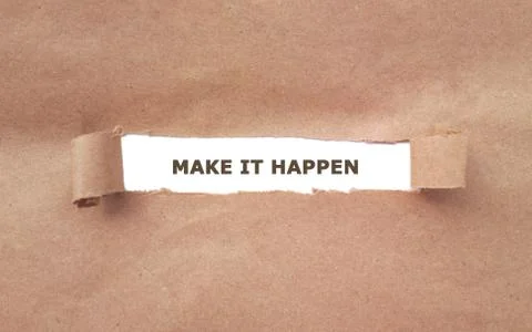 Make it happen 스톡 사진