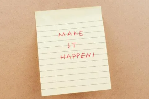 Make it happen words Stock Photos