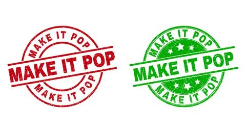 MAKE IT POP Round Watermarks Using Unclean Texture Stock Illustration