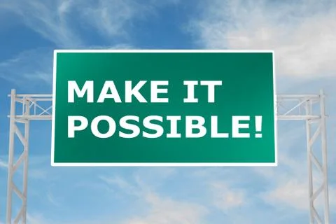 Make it Possible! concept Stock Illustration