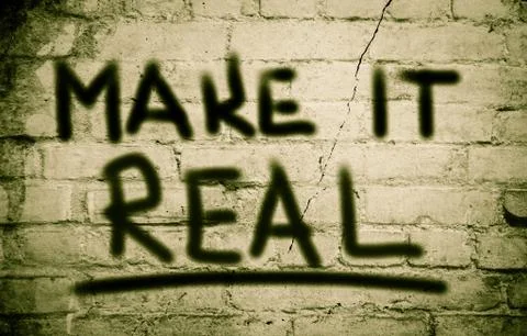Make It Real Concept Stock Illustration