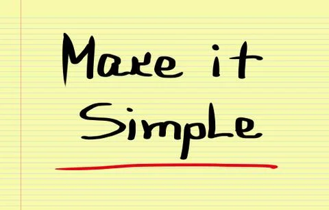 Make It Simple Concept Illustrazione stock