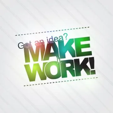 Make it work 스톡 일러스트