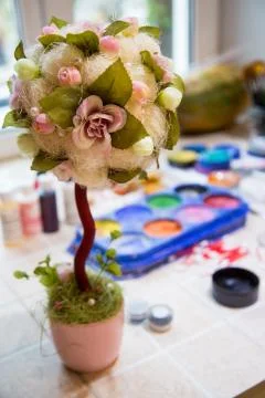 Make-up kit for professional makeup. Eyeshadow palettes, set. Professional make Stock Photos