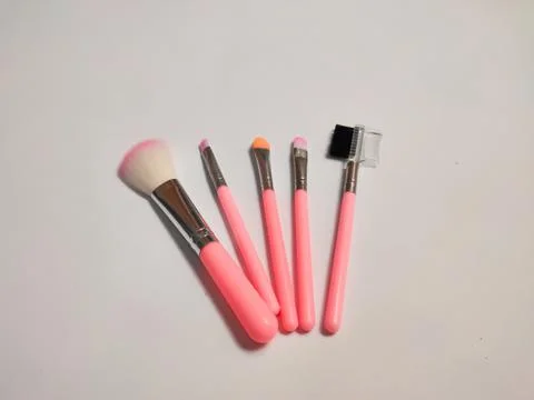 Make up kit on white background Stock Photos