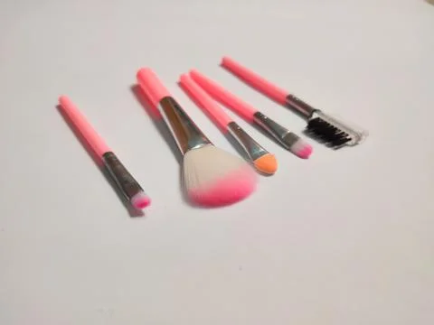 Make up kit on white background Stock Photos