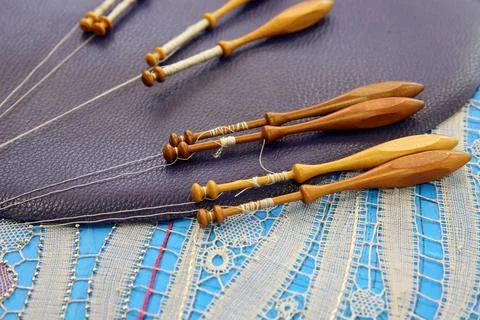 Make lace, bobbin bobbins Stock Photos
