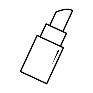 Make up lipstick pop art comic style, line icon Illustrazione stock