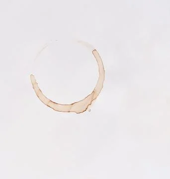 Make a little time for you. Studio shot of a coffee cup stain against a white Foto stock