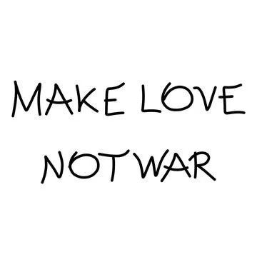 Make love not war Stock Illustration