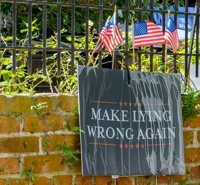 Make Lying Wrong Again Sign Stock Photos