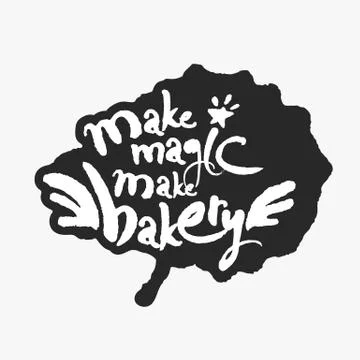 Make Magic Make Bakery in an Ink Blot Stock Illustration
