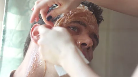 Make up making monster zombie Stock-Footage 66573054