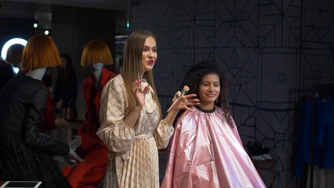 Make-up master class Stock Footage 122630544