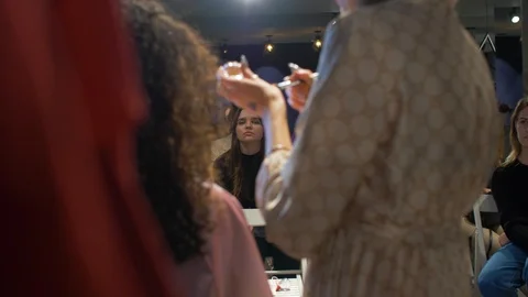 Make-up master class Stock Footage 122705491