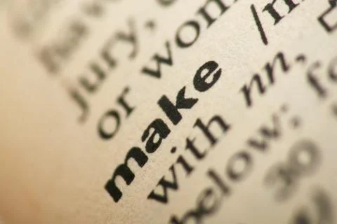 Make meaning in dictionary Stock Photos