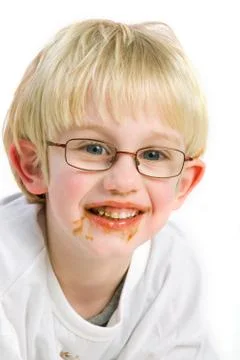 Make a mess with chocolate Foto stock