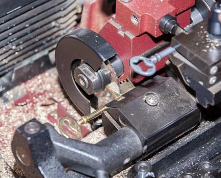 Make a metal key locksmith Stock Photos
