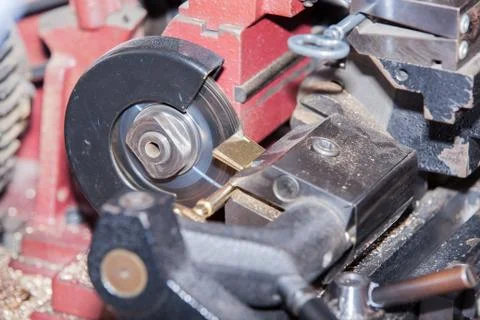 Make a metal key locksmith Stock Photos