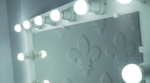 Make-Up Mirror With Lights Stock-Footage 61467625