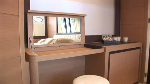Make up mirror on a yacht Stock Footage 35172560