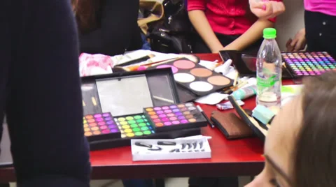 Make Up Models 4 Stock Footage 37606734
