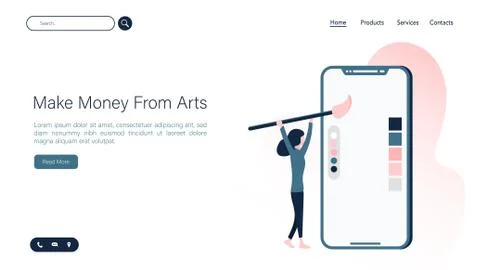 Make money from arts Stock Illustration