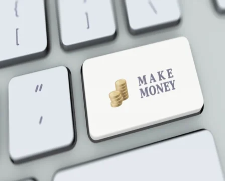 Make money button on computer keyboard. Key is pressed, click for HD Stock Footage 35647575