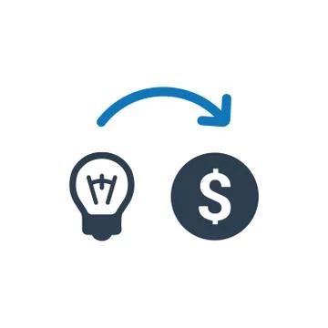 Make Money Idea Icon Stock Illustration