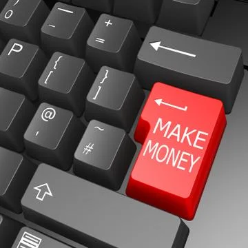 Make money key on computer keyboard Stock Illustration